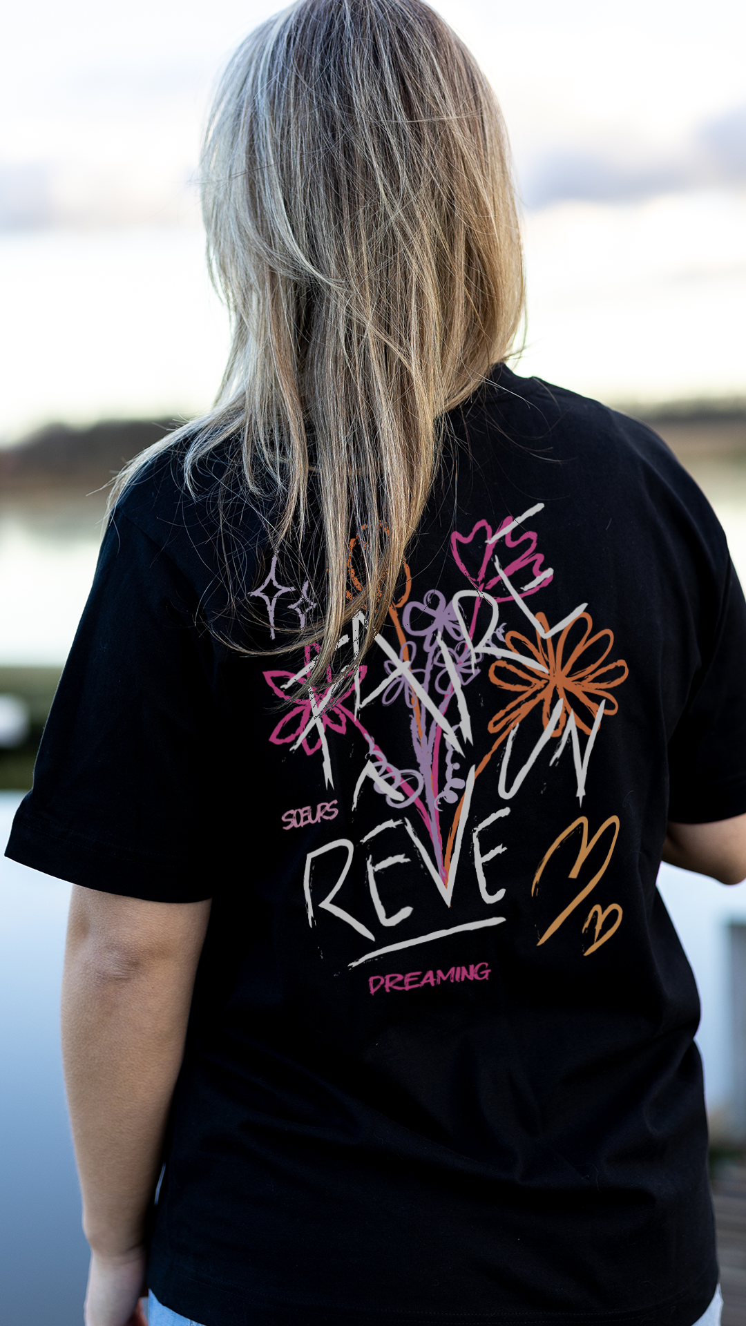 FAIRE UN REVE T-SHIRT Flowers Black