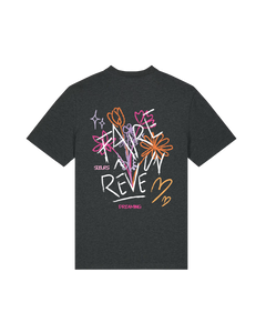 Flowers T-Shirt (Dark Heather Gray) - Dark Heather Gray