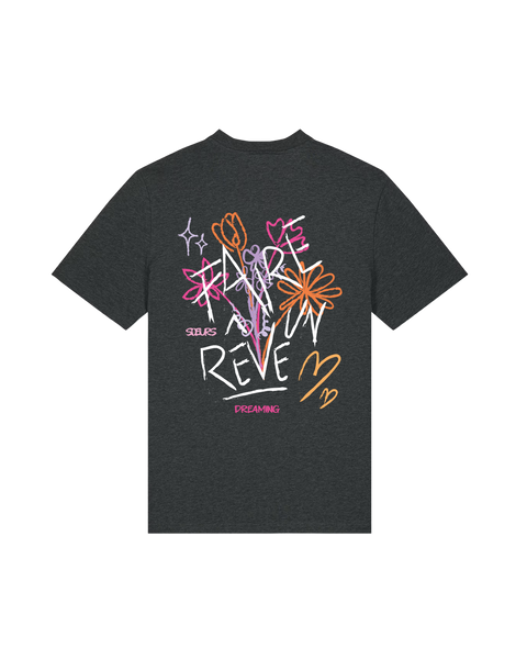 Flowers T-Shirt (Dark Heather Gray)