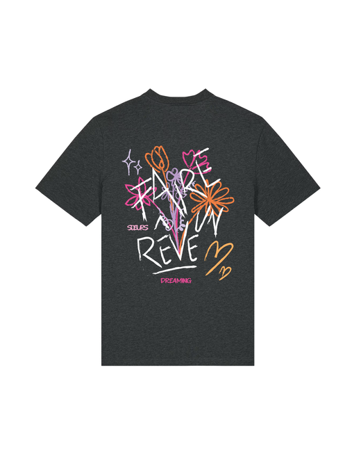 Flowers T-Shirt (Dark Heather Gray)